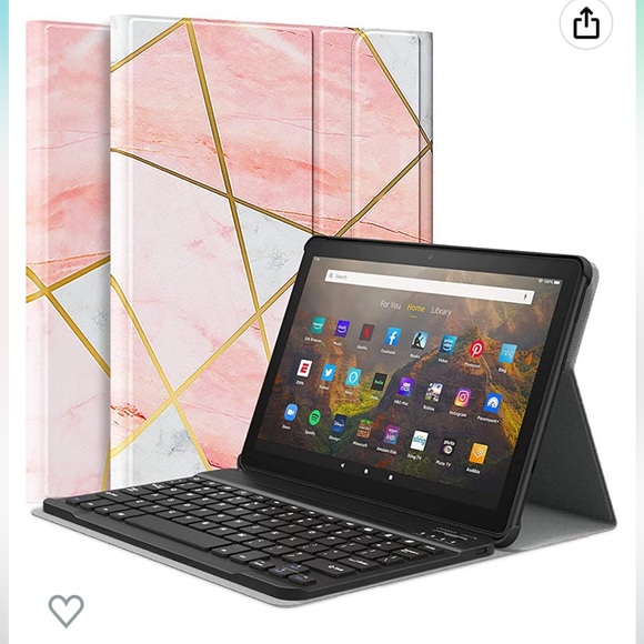 iPad Air 4th Gen 2020 10.9 Inch Trifold Tablet Cover Removable Wireless Keyboard - Picture 6 of 13